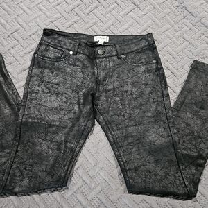 Silver Metallic Jeans